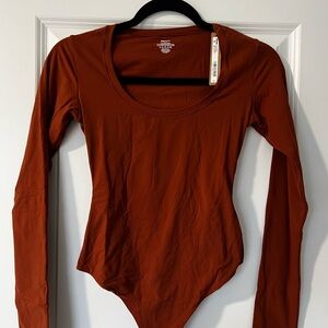 Women's Rust Long Sleeve Bodysuit
